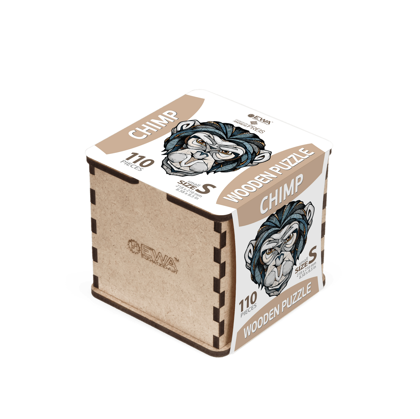 Eco Wood Art (EWA), Houten Legpuzzel Chimpansee
