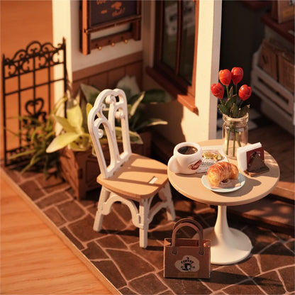 DIY Huisje - Slow Life Café met LED verlichting