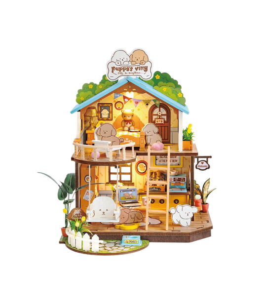 DIY Huisje - Puppy’s Cozy Villa met LED verlichting