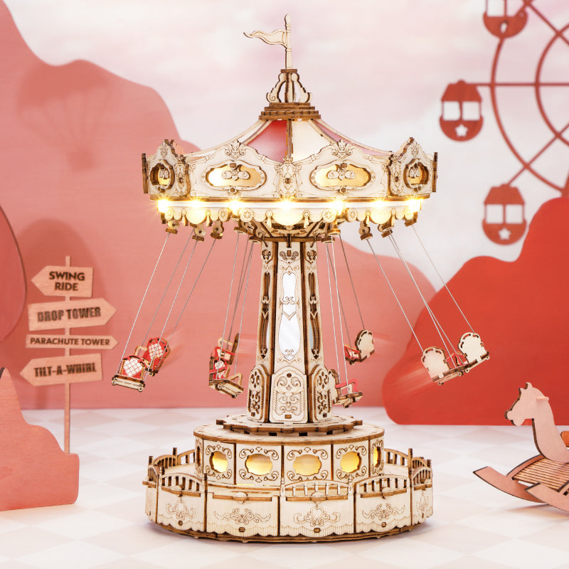 3D DIY Houten Modelbouwpakket - Swing Ride