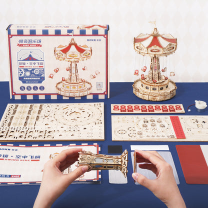 3D DIY Houten Modelbouwpakket - Swing Ride