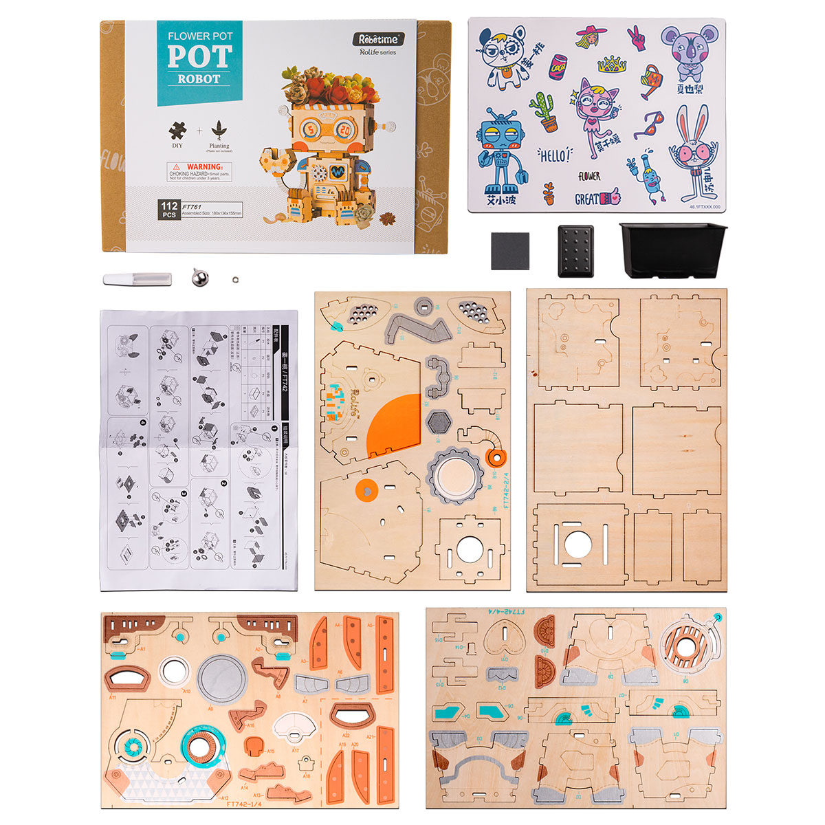 DIY Bloempot - Robot