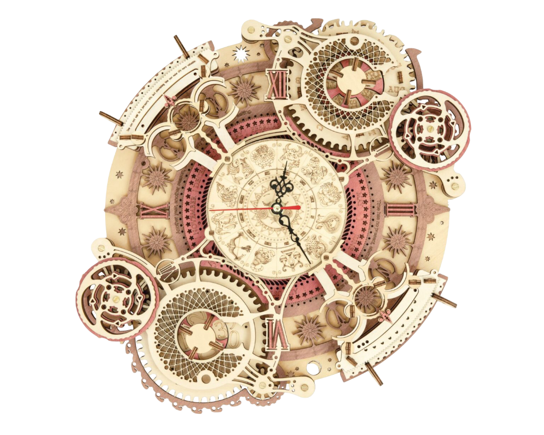 3D DIY Houten Modelbouwpakket - Zodiac Wandklok