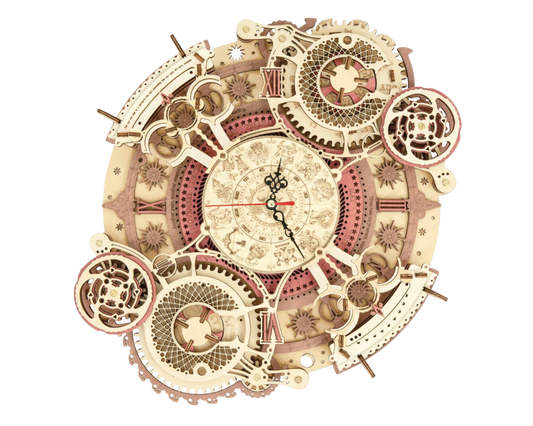 3D DIY Houten Modelbouwpakket - Zodiac Wandklok
