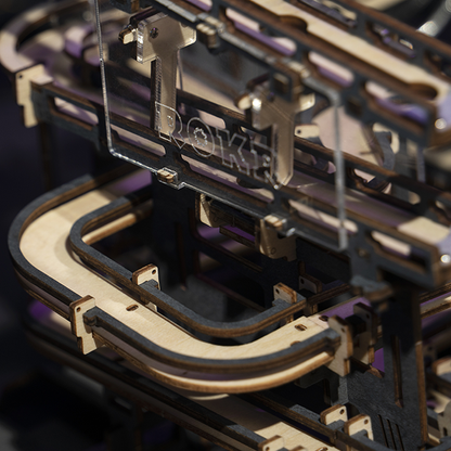 3D DIY Houten Modelbouwpakket - Knikkerbaan Marble Night City