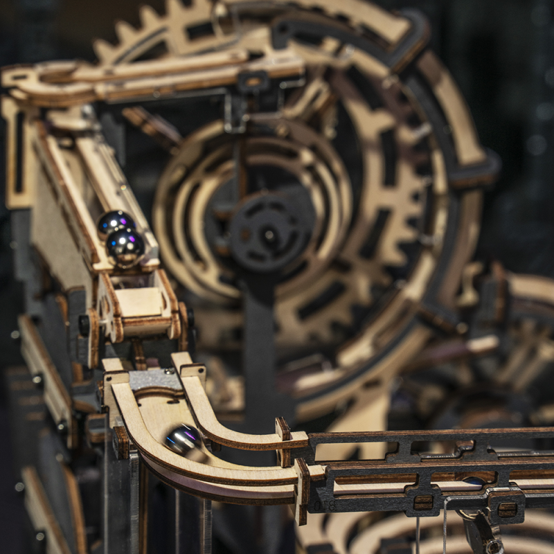 3D DIY Houten Modelbouwpakket - Knikkerbaan Marble Night City