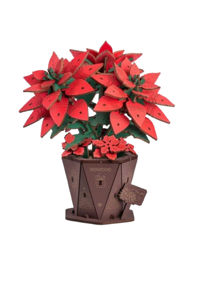 DIY Houten Kerstster - Poinsettia