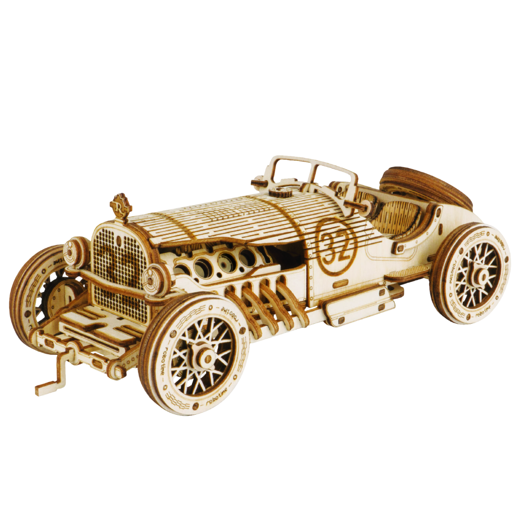 3D DIY Houten Modelbouwpakket - Grand Prix Car