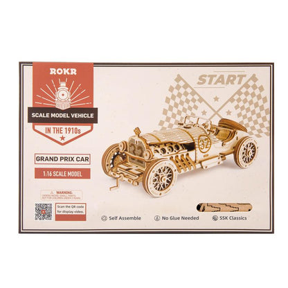 3D DIY Houten Modelbouwpakket - Grand Prix Car