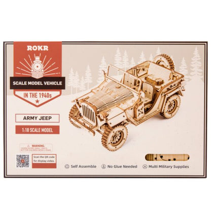 3D DIY Houten Modelbouwpakket - Army Field Car