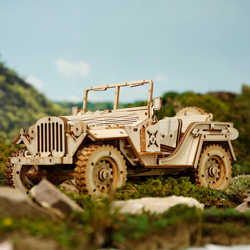 3D DIY Houten Modelbouwpakket - Army Field Car