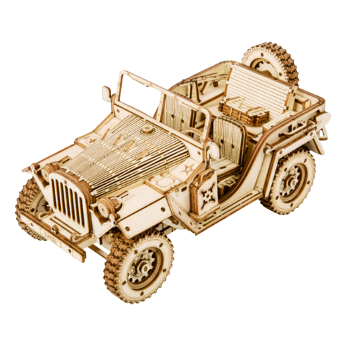 3D DIY Houten Modelbouwpakket - Army Field Car