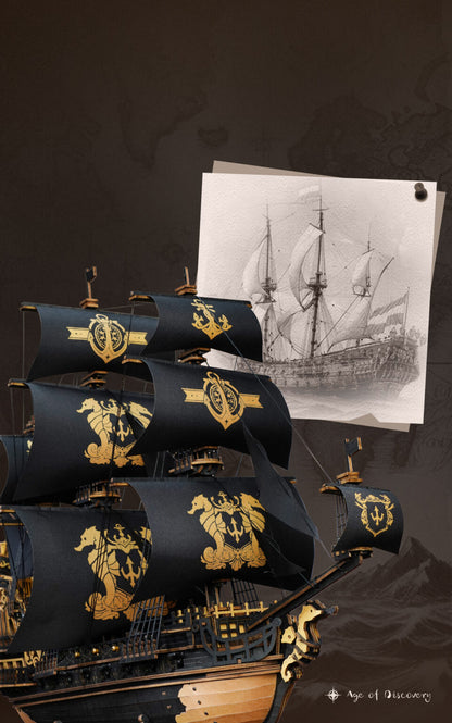 3D DIY Wooden Model Building Kit - The Seahorse Barque
