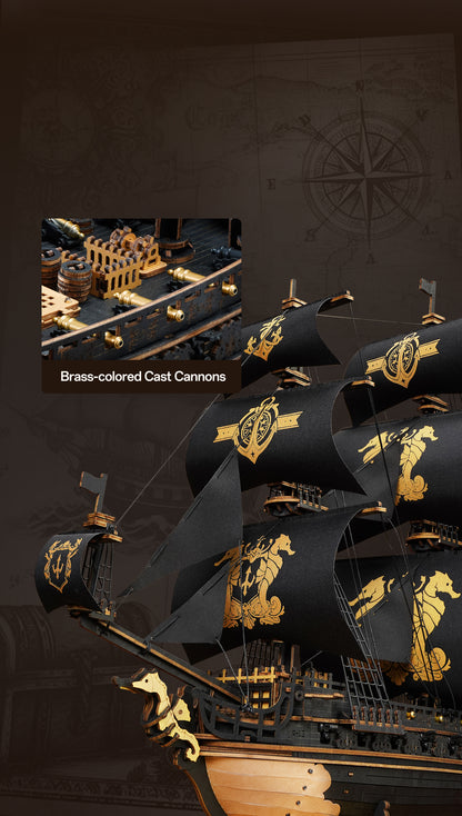 3D DIY Wooden Model Building Kit - The Seahorse Barque