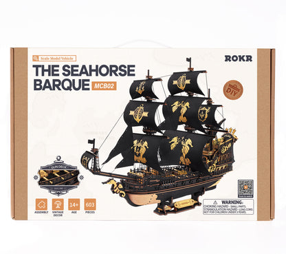 3D DIY Wooden Model Building Kit - The Seahorse Barque