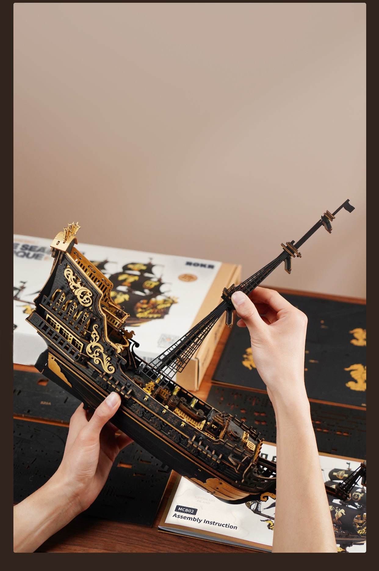 3D DIY Wooden Model Building Kit - The Seahorse Barque