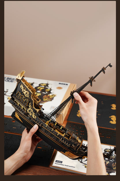 3D DIY Wooden Model Building Kit - The Seahorse Barque