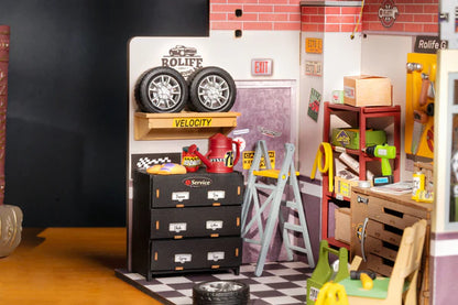 DIY Huisje - Garage Workshop met LED verlichting