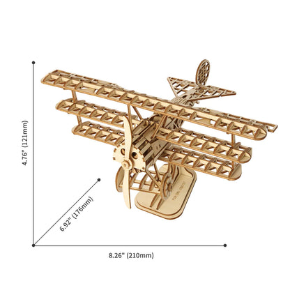 3D DIY Houten Modelbouwpakket - Vliegtuig (TG301)