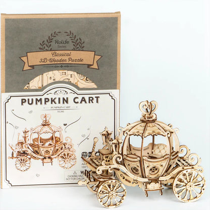 3D DIY Houten Modelbouwpakket - Pumpkin Cart