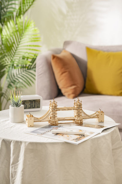 3D DIY Wooden Model Building Kit - Tower Bridge incl. lighting
