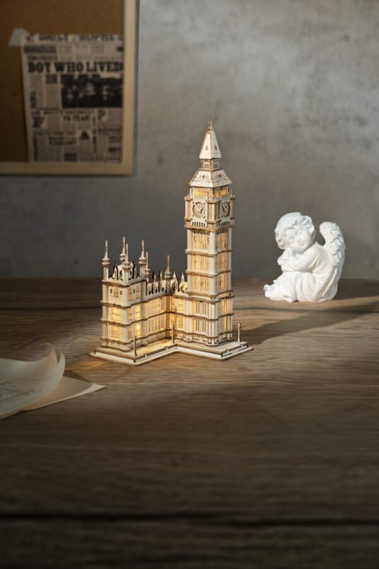 3D DIY Wooden Model Building Kit - Big Ben incl. lighting
