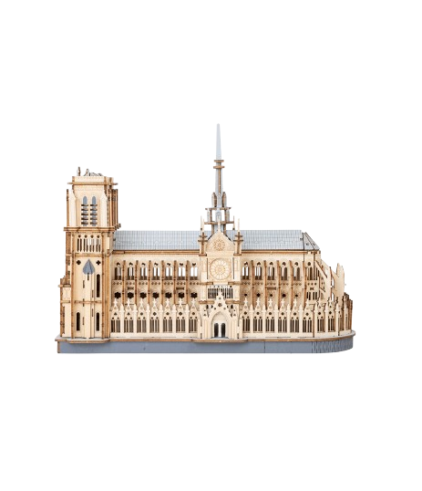 3D DIY Houten Modelbouwpakket - Paris Cathedral