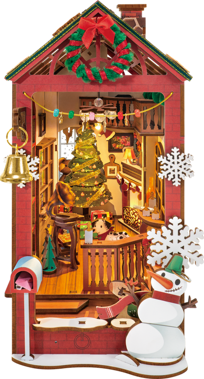 DIY Book Nook - Christmas Indoor Scene