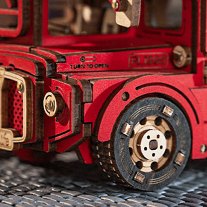 3D DIY Wooden Model Building Kit - London Tour Bus