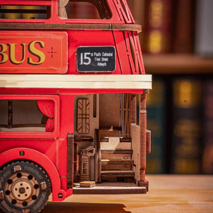 3D DIY Wooden Model Building Kit - London Tour Bus