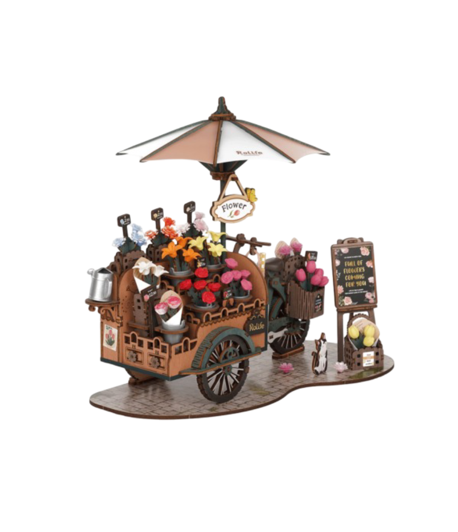 3D DIY Houten Modelbouwpakket - Blossom Cart