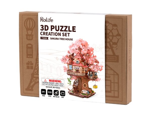 3D DIY Houten Modelbouwpakket - Sakura Boomhut