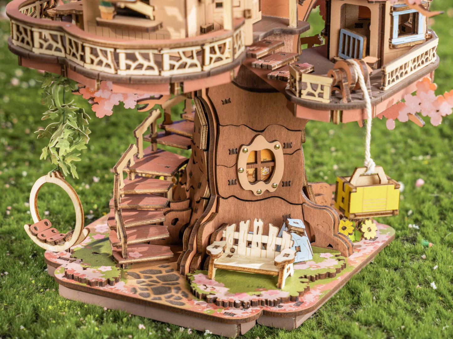 3D DIY Houten Modelbouwpakket - Sakura Boomhut