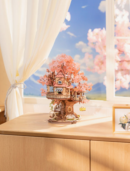 3D DIY Houten Modelbouwpakket - Sakura Boomhut