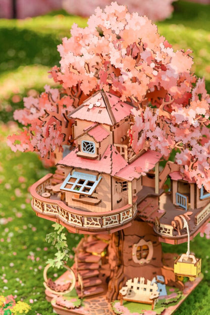 3D DIY Houten Modelbouwpakket - Sakura Boomhut