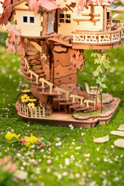 3D DIY Houten Modelbouwpakket - Sakura Boomhut