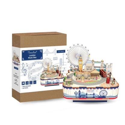 DIY Muziekdoosje - 3D Houten Puzzel, London