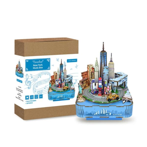 DIY Muziekdoosje - 3D Houten Puzzel, New York
