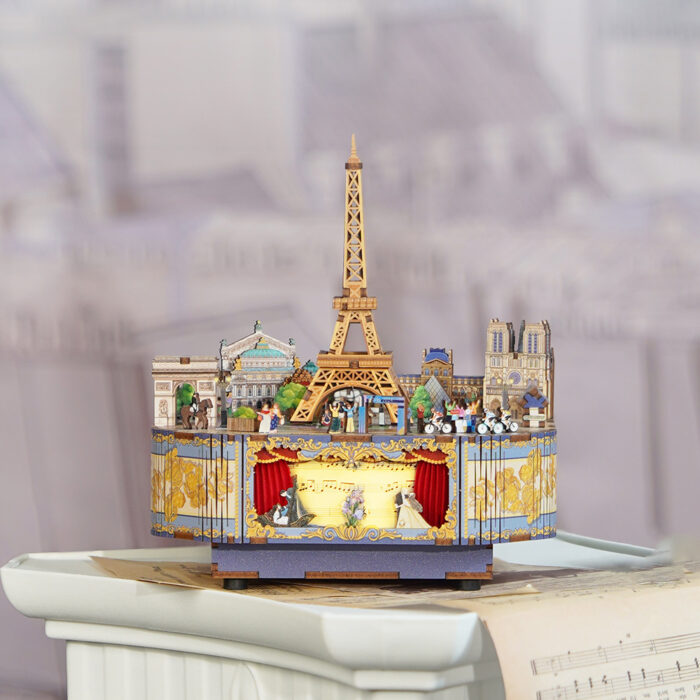 DIY Muziekdoosje - 3D Houten Puzzel, Romantic Paris