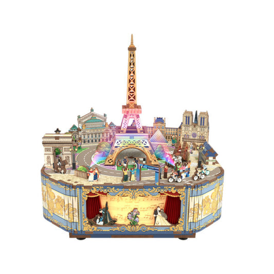 DIY Muziekdoosje - 3D Houten Puzzel, Romantic Paris