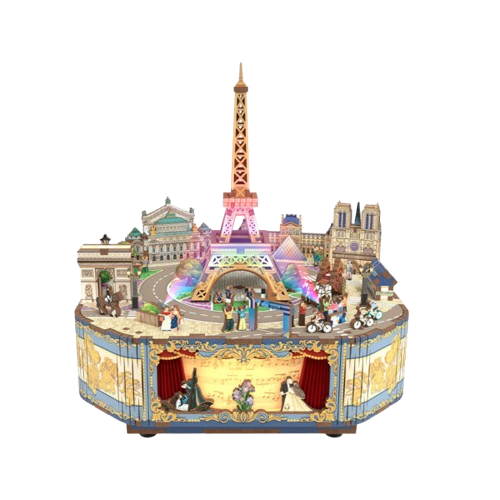 DIY Music Box - 3D Wooden Puzzle, Romantic Paris