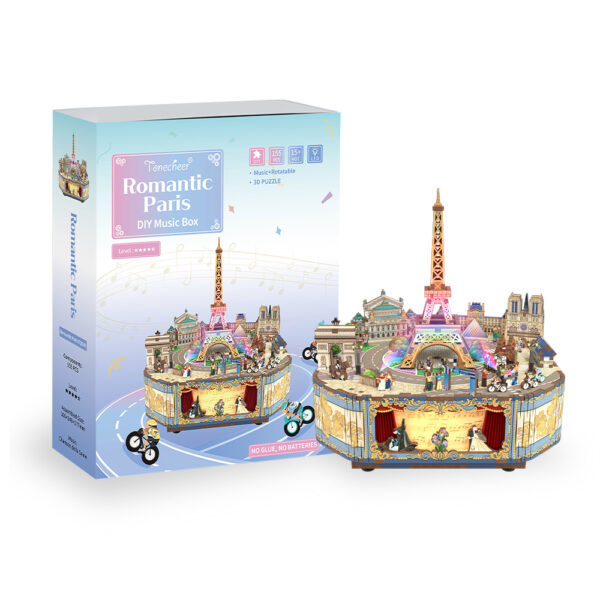 DIY Muziekdoosje - 3D Houten Puzzel, Romantic Paris