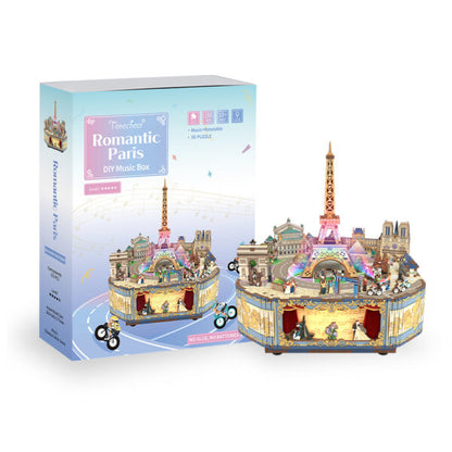 DIY Muziekdoosje - 3D Houten Puzzel, Romantic Paris