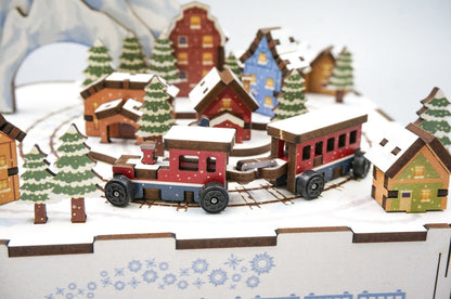 DIY Muziekdoosje - 3D Houten Puzzel, Snow Train
