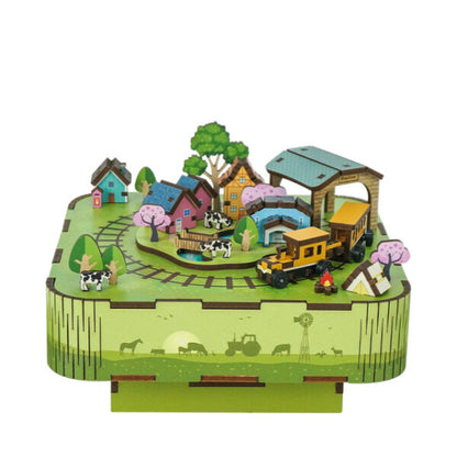 DIY Muziekdoosje - 3D Houten Puzzel, Singing In The Meadow