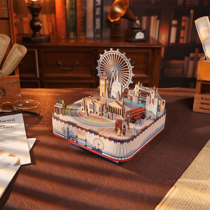 DIY Muziekdoosje - 3D Houten Puzzel, London