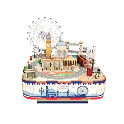 DIY Muziekdoosje - 3D Houten Puzzel, London