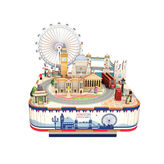 DIY Muziekdoosje - 3D Houten Puzzel, London