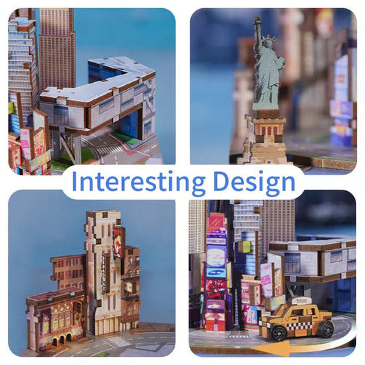 DIY Muziekdoosje - 3D Houten Puzzel, New York