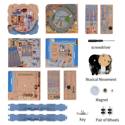 DIY Muziekdoosje - 3D Houten Puzzel, New York